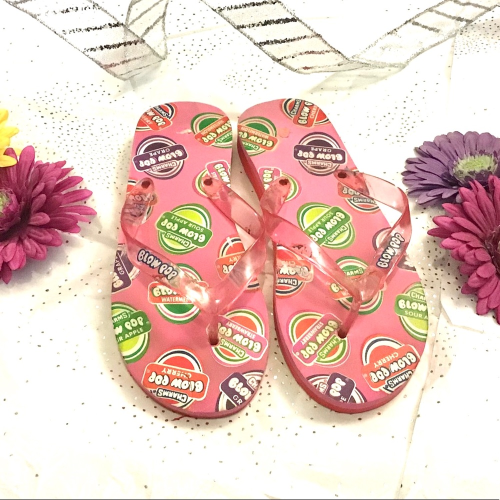 Pink Blow Pop Flip Flops - XL